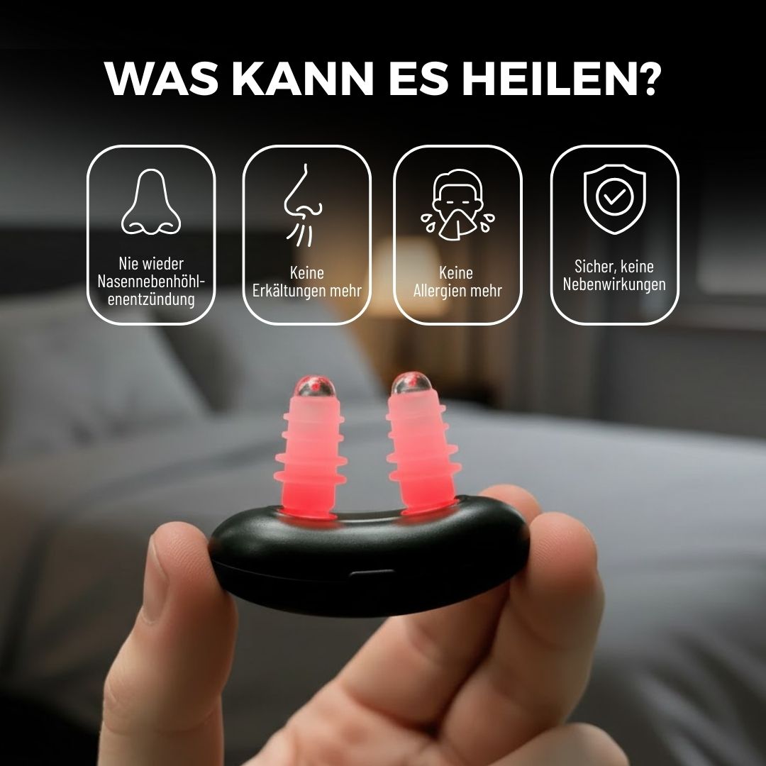 Rotlicht Nasengerät | Lichttherapie Nase | Nasentherapie Gerät | Nasoria