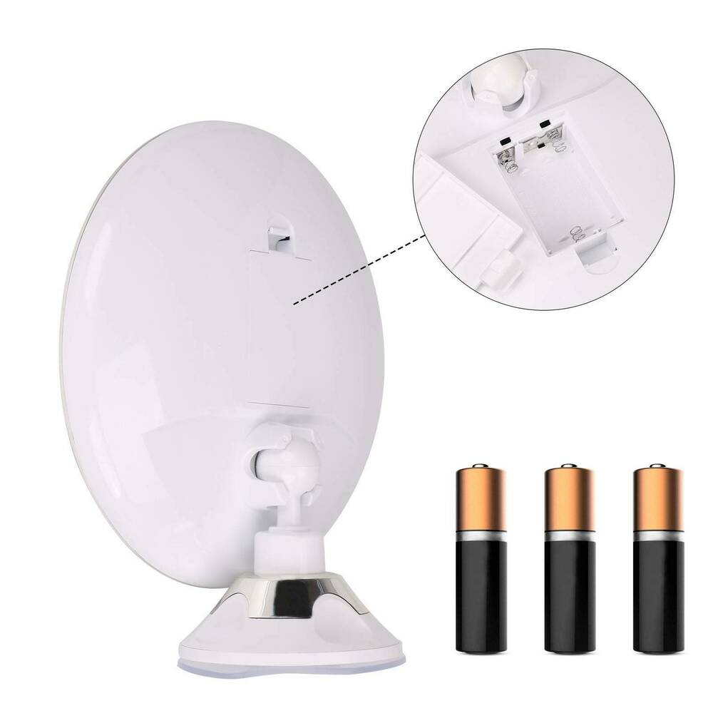 Schminkspiegel mit Licht und 10x Vergrößerung | Beleuchteter LED Spiegel rund | Kosmetix