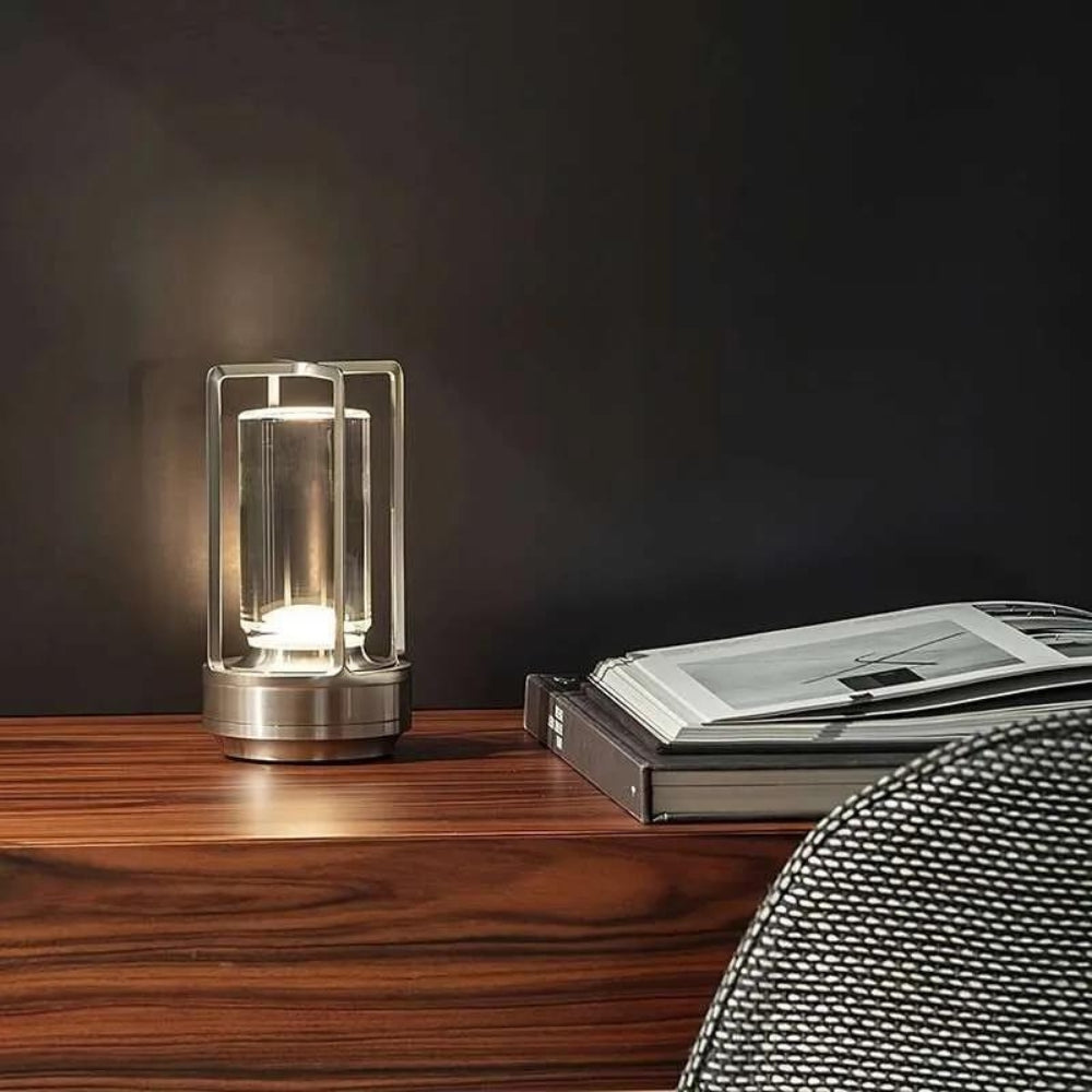 Tischleuchte mit Akku | Moderne LED Tischlampe | Laterne Lampe | NordicLicht