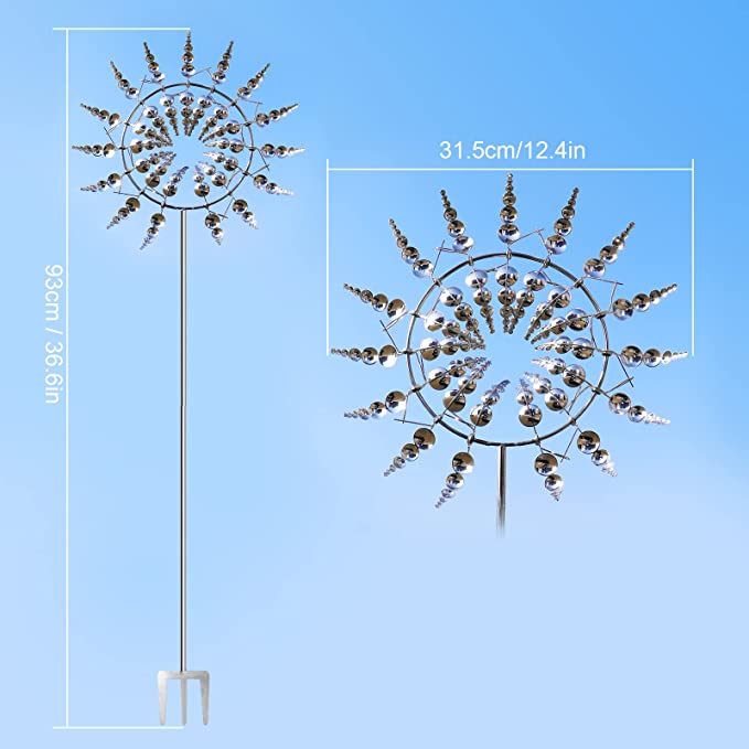 Windspiel für Garten | Windmühle aus Metall | WindLume