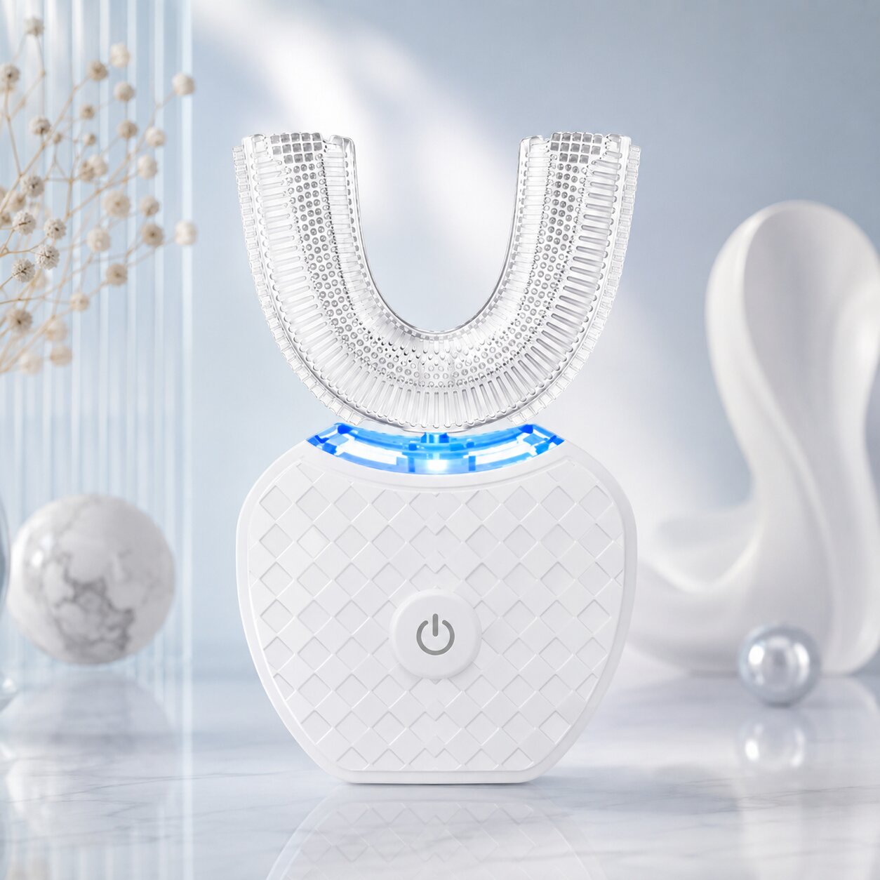 Ultravalon 360 Grad Ultraschall Zahnbürste – Elektrische U-Form Schallzahnbürste für Erwachsene