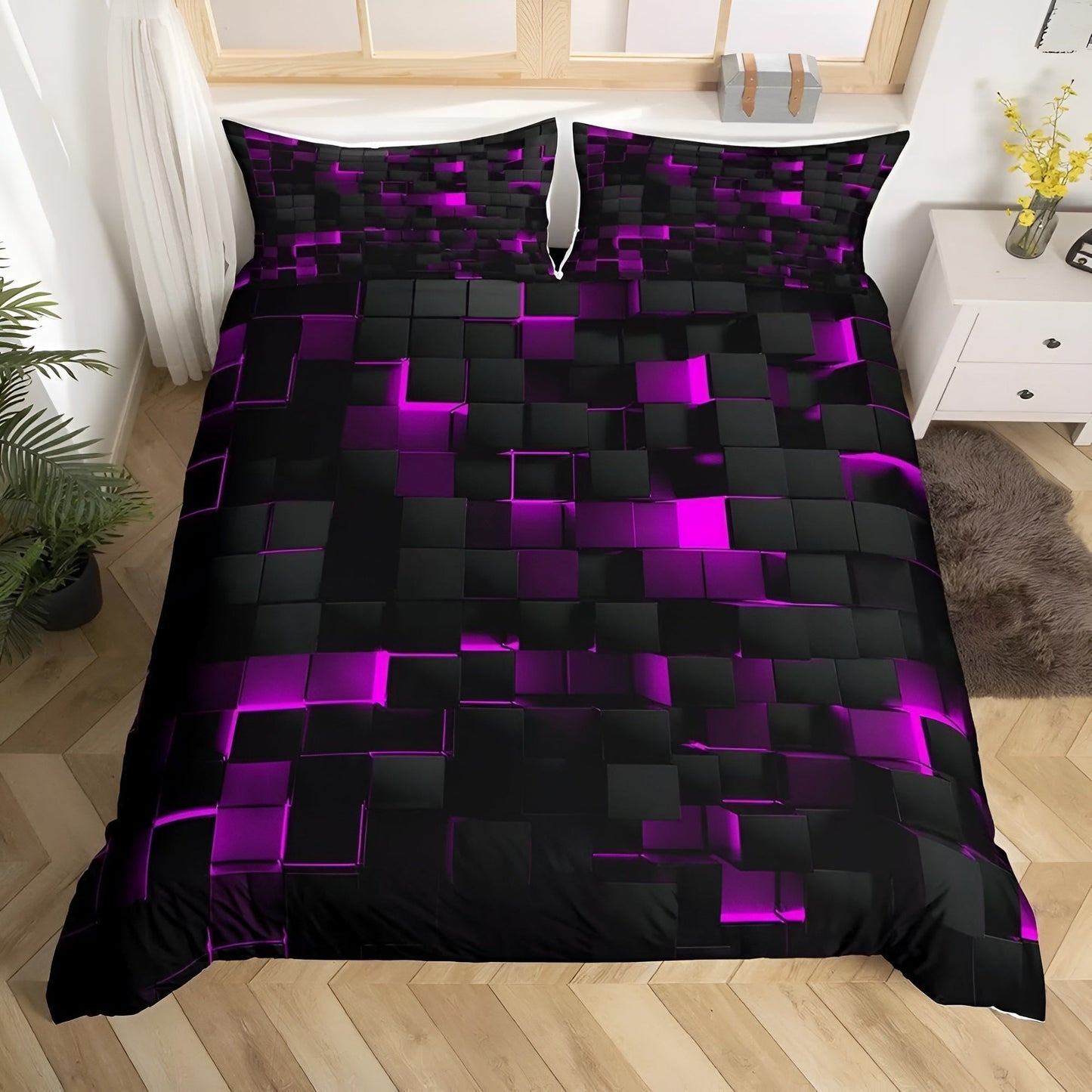 3D Bettwäsche mit Kissenbezug | Bettlaken für Gamer | Bettbezug | Neonara