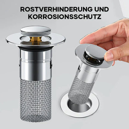 Abflusssieb für Dusche und Waschbecken | Haarsieb aus Edelstahl | StoppFix