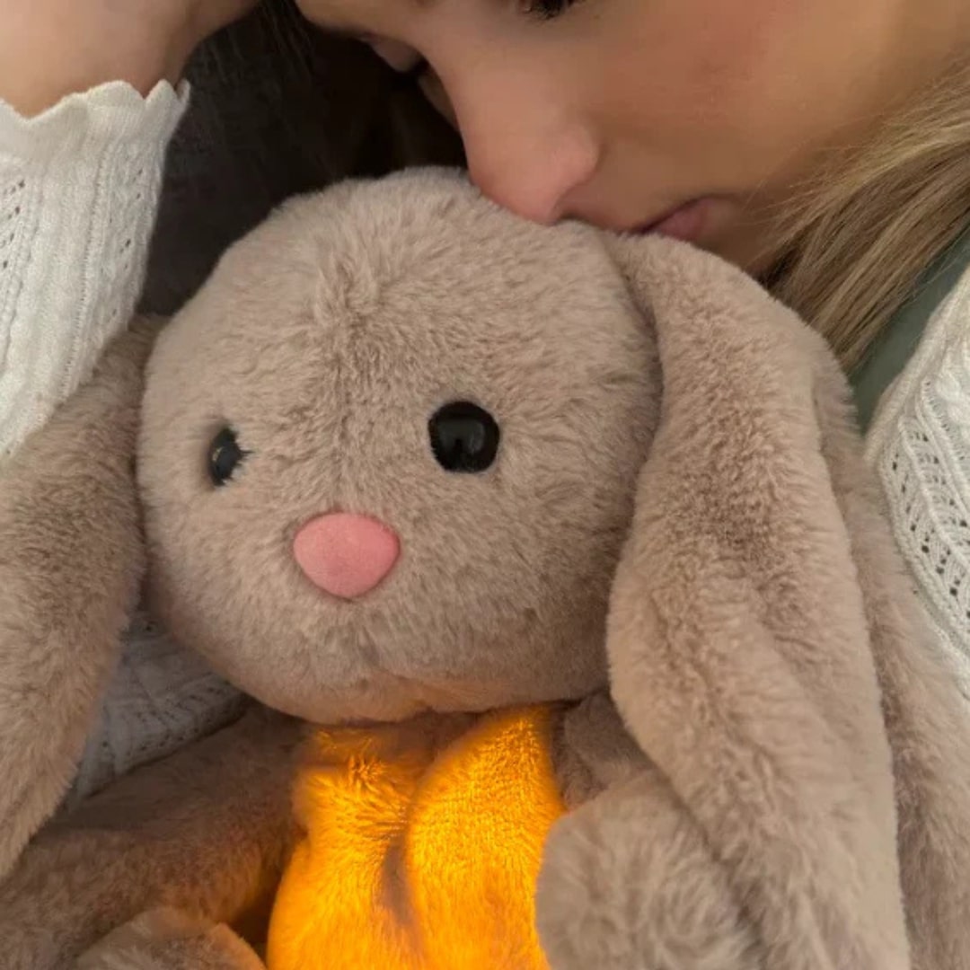Kuscheltier mit Atemfunktion | Kuscheltier Hase für Komfort und Wohlbefinden | SchlafBunny