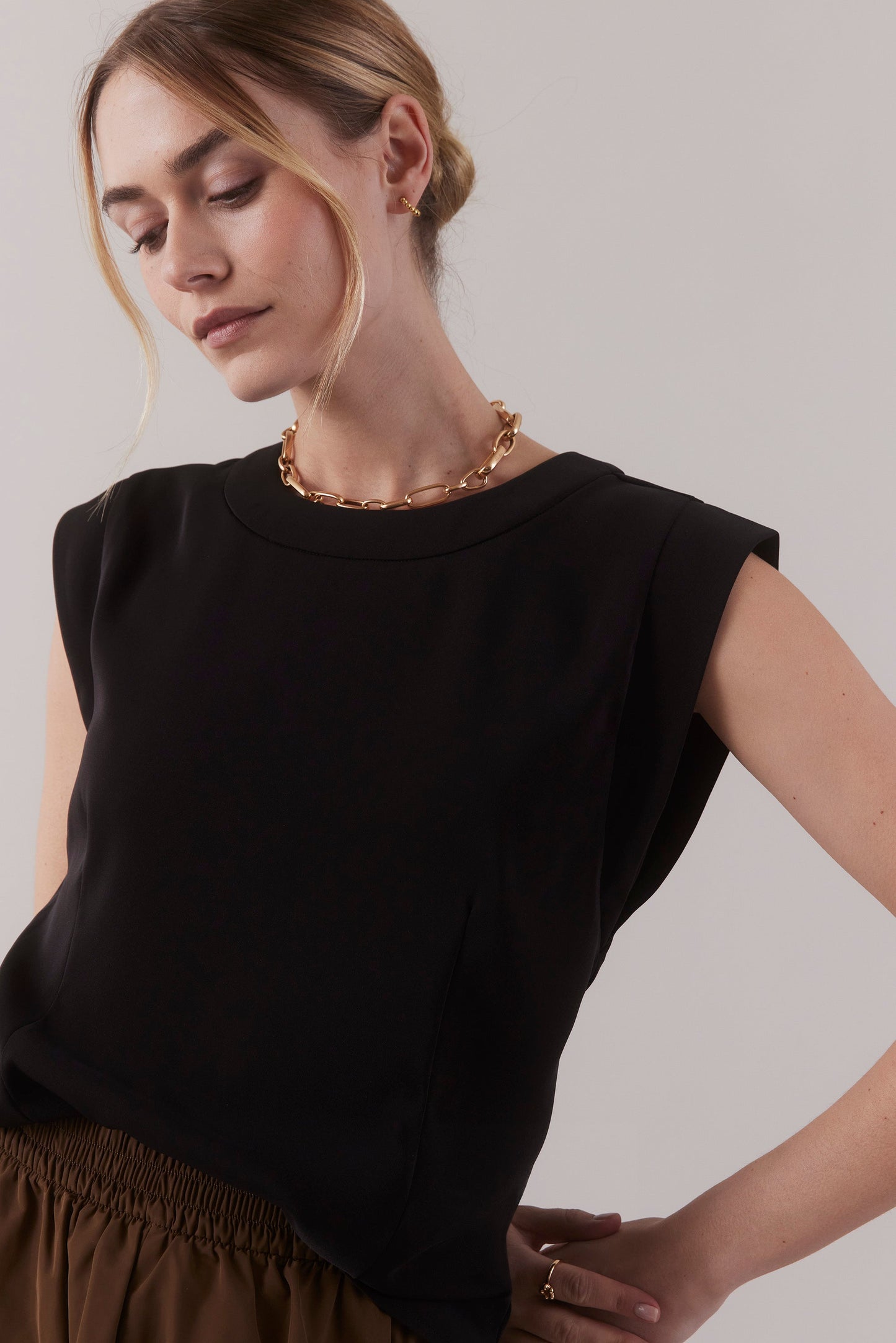 Cap Sleeve Top - Black