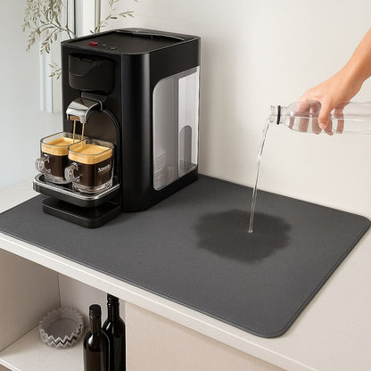 Abtropfmatte für Spüle | Kaffeemaschine Unterlage | Anti Rutsch Matte Küche | ReinFläche