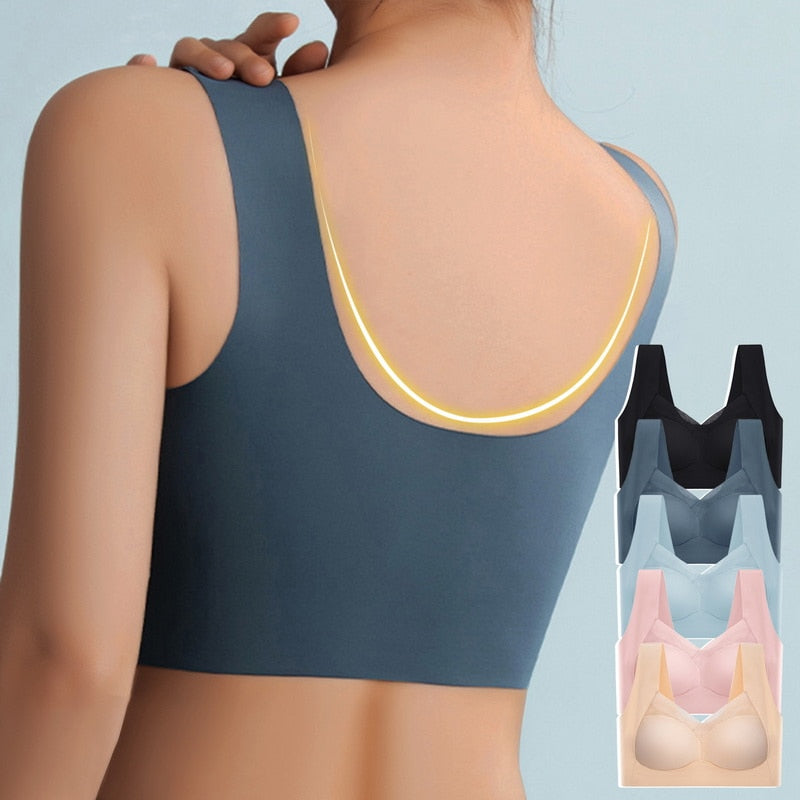 BH ohne Bügel | Bequemer Nahtloser Push Up BH | Komfina