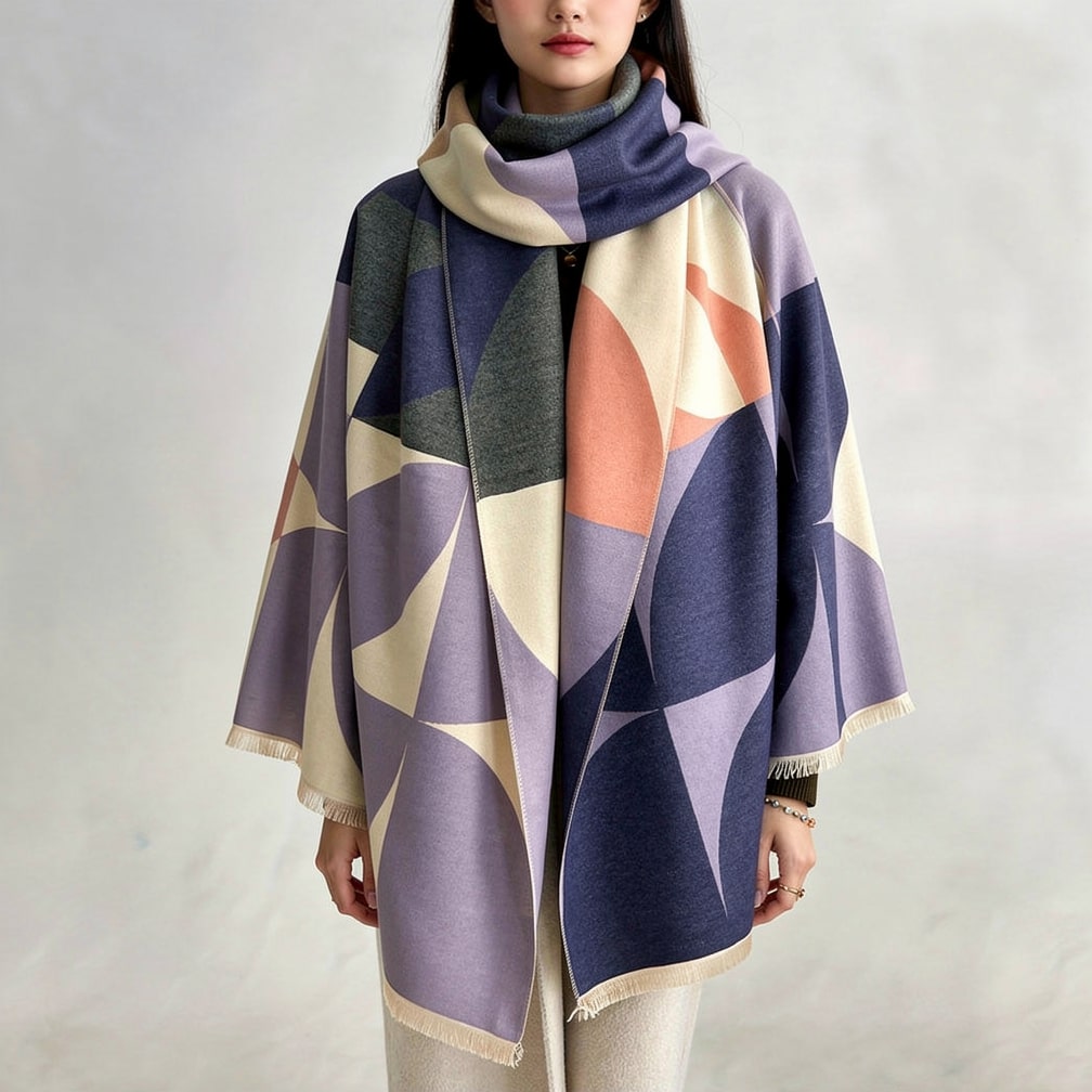 Damen Poncho | Moderner Winterschal | Lunessa
