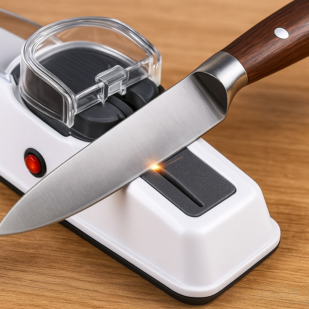 Elektrischer Messerschleifer | Einfaches Messer Schärfen | Messerschleifgerät | Schärfix