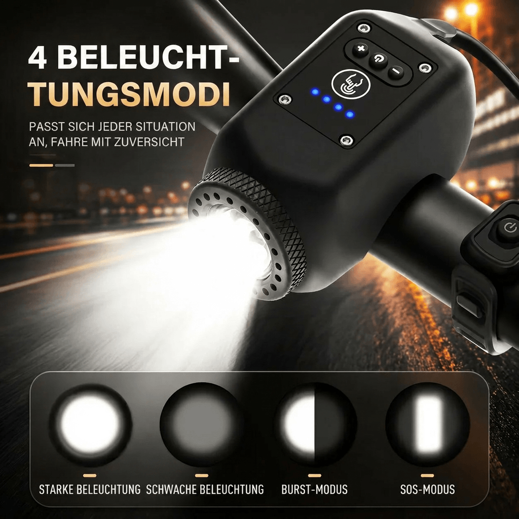 Fahrradhupe mit Licht | Hornlicht