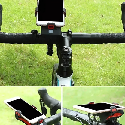 Fahrradlicht mit Handyhalterung & Powerbank | Fahrradbeleuchtung vorne | PowerRide