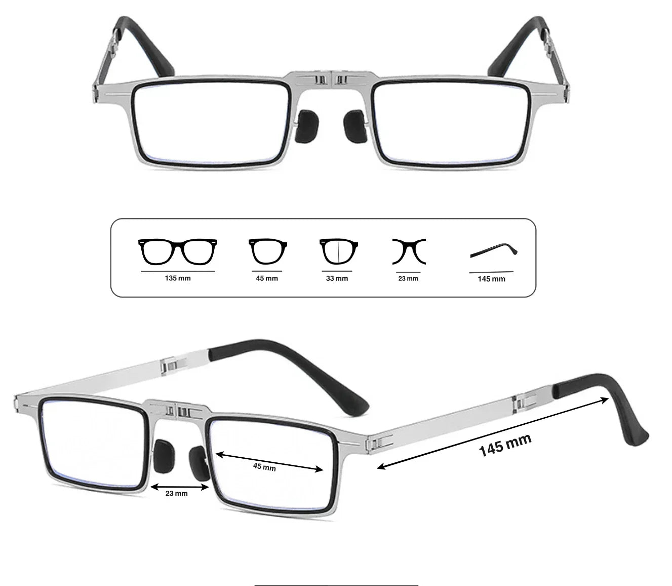Faltbare Lesebrille für Damen & Herren mit Blaulichtfilter | OptiFold