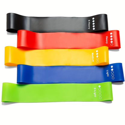 Fitnessbänder 5er Set bis 25 kg | Widerstandsbänder für zuhause | Sport Gummibänder | Bandix