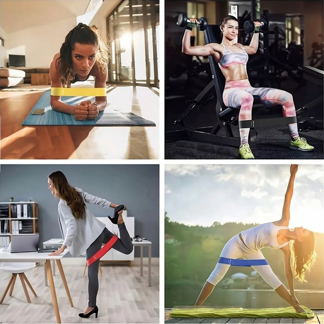 Fitnessbänder 5er Set bis 25 kg | Widerstandsbänder für zuhause | Sport Gummibänder | Bandix