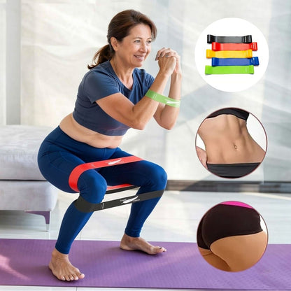 Fitnessbänder 5er Set bis 25 kg | Widerstandsbänder für zuhause | Sport Gummibänder | Bandix