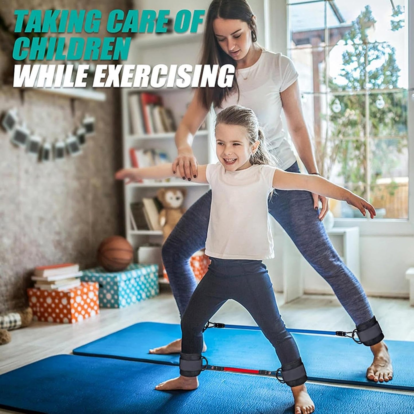 Fitnessbänder mit Knöchelmanschetten für Beintraining zuhause | Widerstandsbänder | BeinKraft