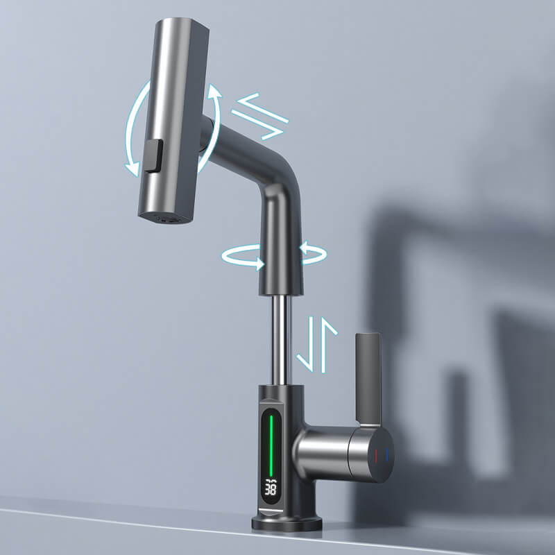 Wasserhahn Küche ausziehbar | Ausziehbare Küchenarmatur mit 5 Strahlmodi | FlexiHahn