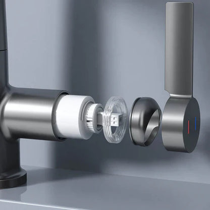 Wasserhahn Küche ausziehbar | Ausziehbare Küchenarmatur mit 5 Strahlmodi | FlexiHahn