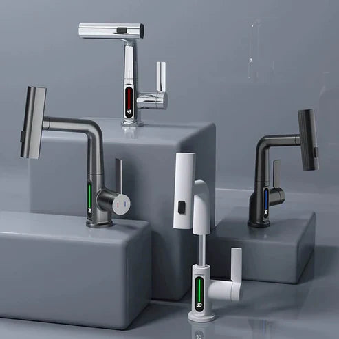 Wasserhahn Küche ausziehbar | Ausziehbare Küchenarmatur mit 5 Strahlmodi | FlexiHahn