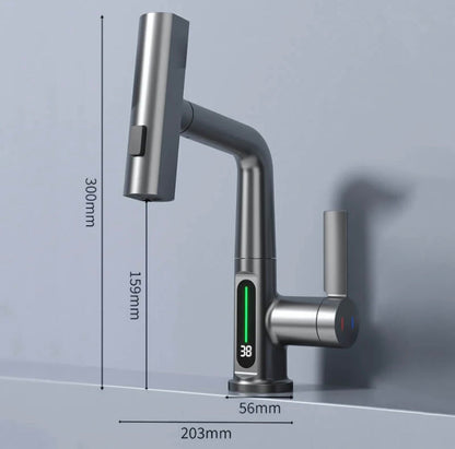 Wasserhahn Küche ausziehbar | Ausziehbare Küchenarmatur mit 5 Strahlmodi | FlexiHahn