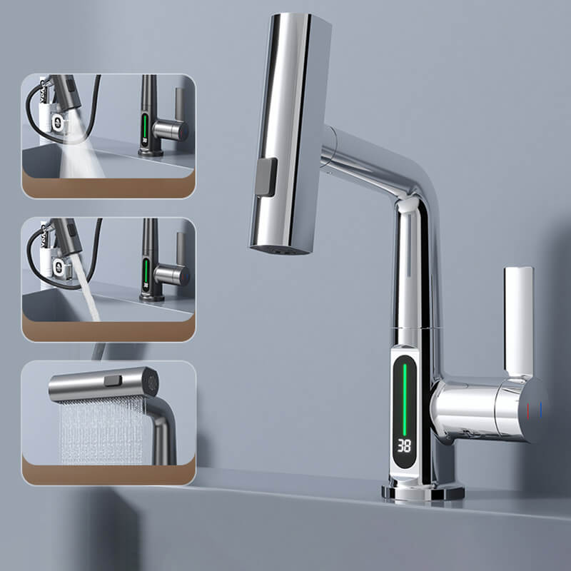 Wasserhahn Küche ausziehbar | Ausziehbare Küchenarmatur mit 5 Strahlmodi | FlexiHahn