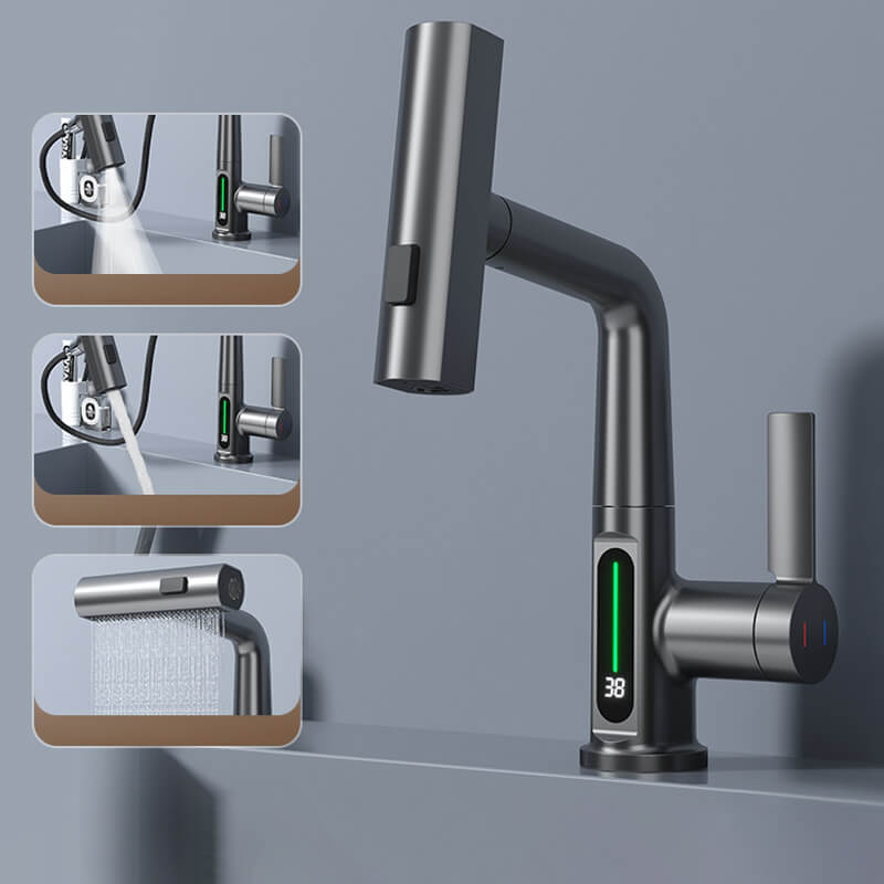Wasserhahn Küche ausziehbar | Ausziehbare Küchenarmatur mit 5 Strahlmodi | FlexiHahn