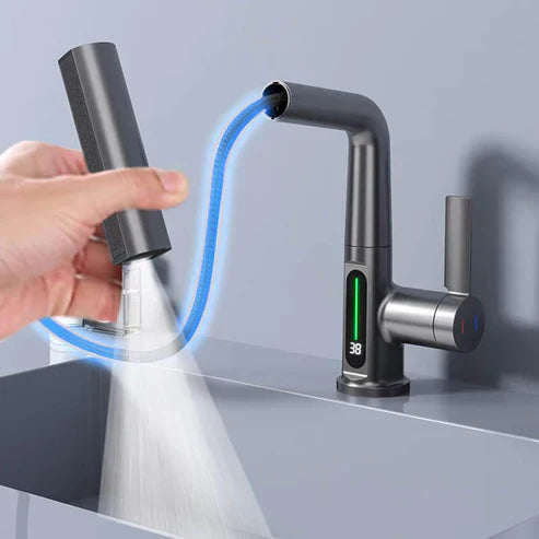 Wasserhahn Küche ausziehbar | Ausziehbare Küchenarmatur mit 5 Strahlmodi | FlexiHahn