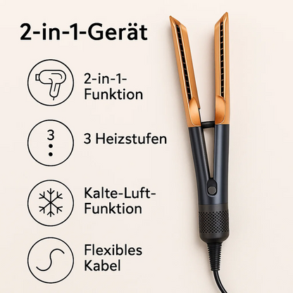 Föhn & Glätteisen in 1 | 2 in 1 Haarstyler | Volyra