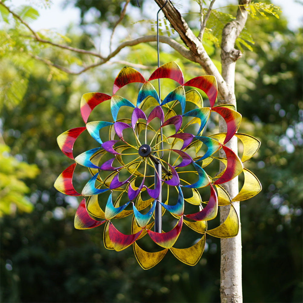 Garten Windrad aus Metall | Windspiel für Garten | Floravera