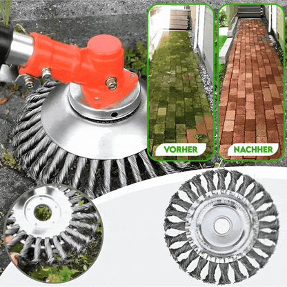 Unkrauttrimmer für Garten | Unkraut Trimmer mit Stahlbürste | GartenFix