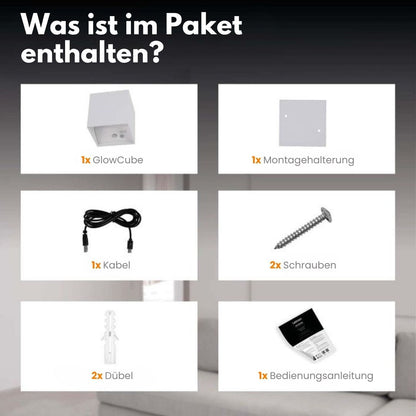 Kabellose Wandleuchte für innen und außen | LED Wandlampe mit Akku und Sensor in schwarz und weiß