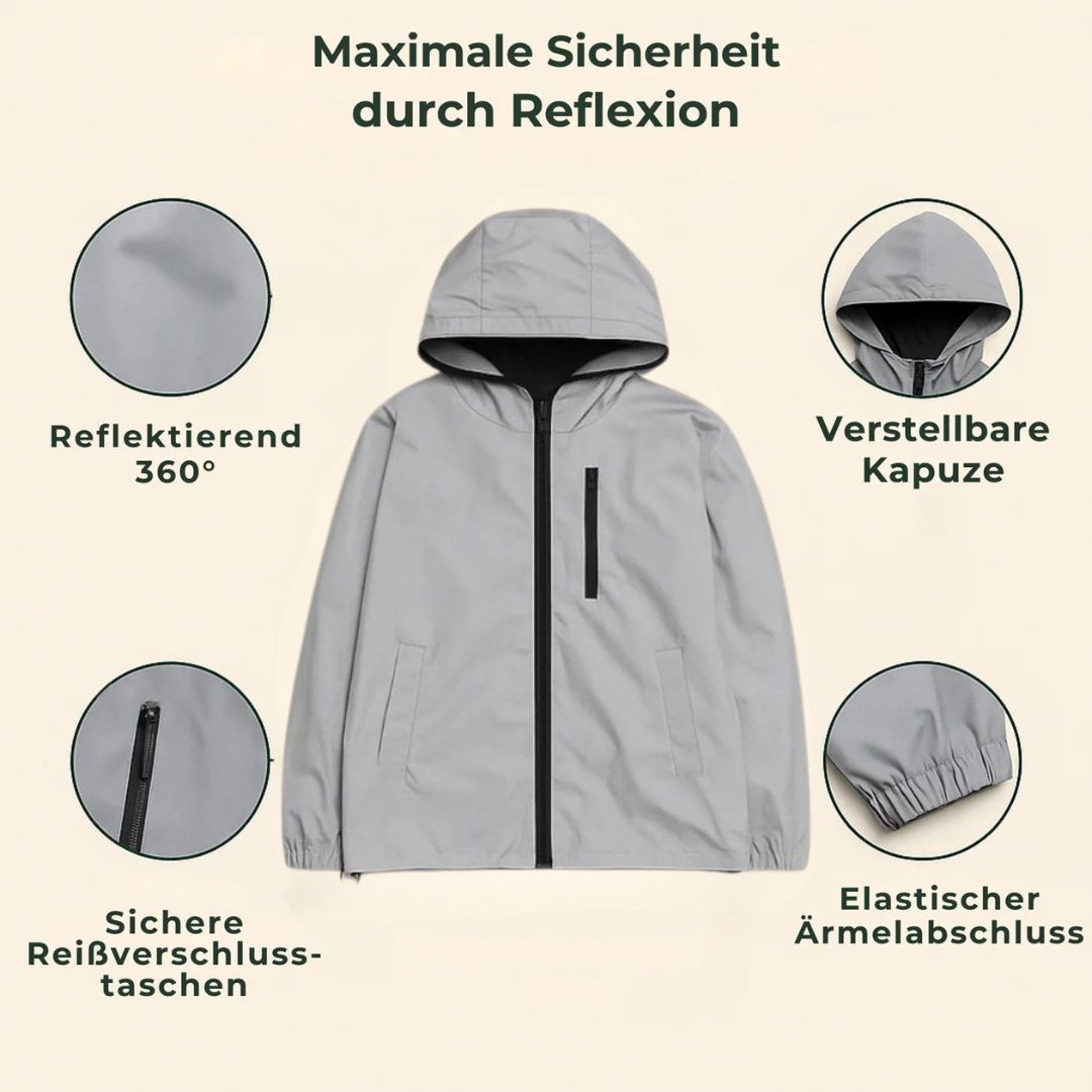 Reflektierende Jacke Damen & Herren | Voll Reflektierende Jacke | GlowJack