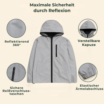 Reflektierende Jacke Damen & Herren | Voll Reflektierende Jacke | GlowJack