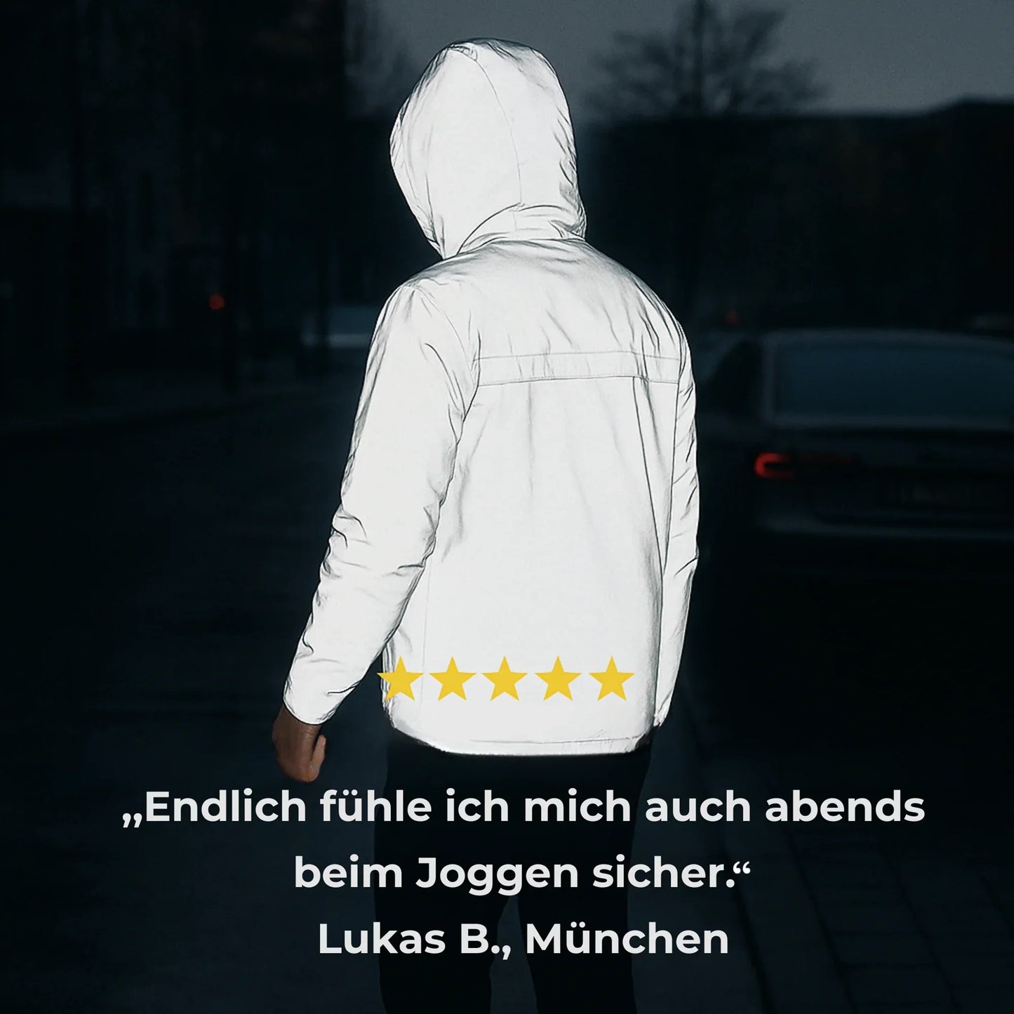Reflektierende Jacke Damen & Herren | Voll Reflektierende Jacke | GlowJack
