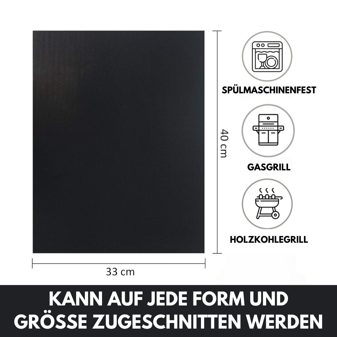 Grillmatte für Grill | Wiederverwendbare Antihaft BBQ Grillmatten (5er Set) | Grillara