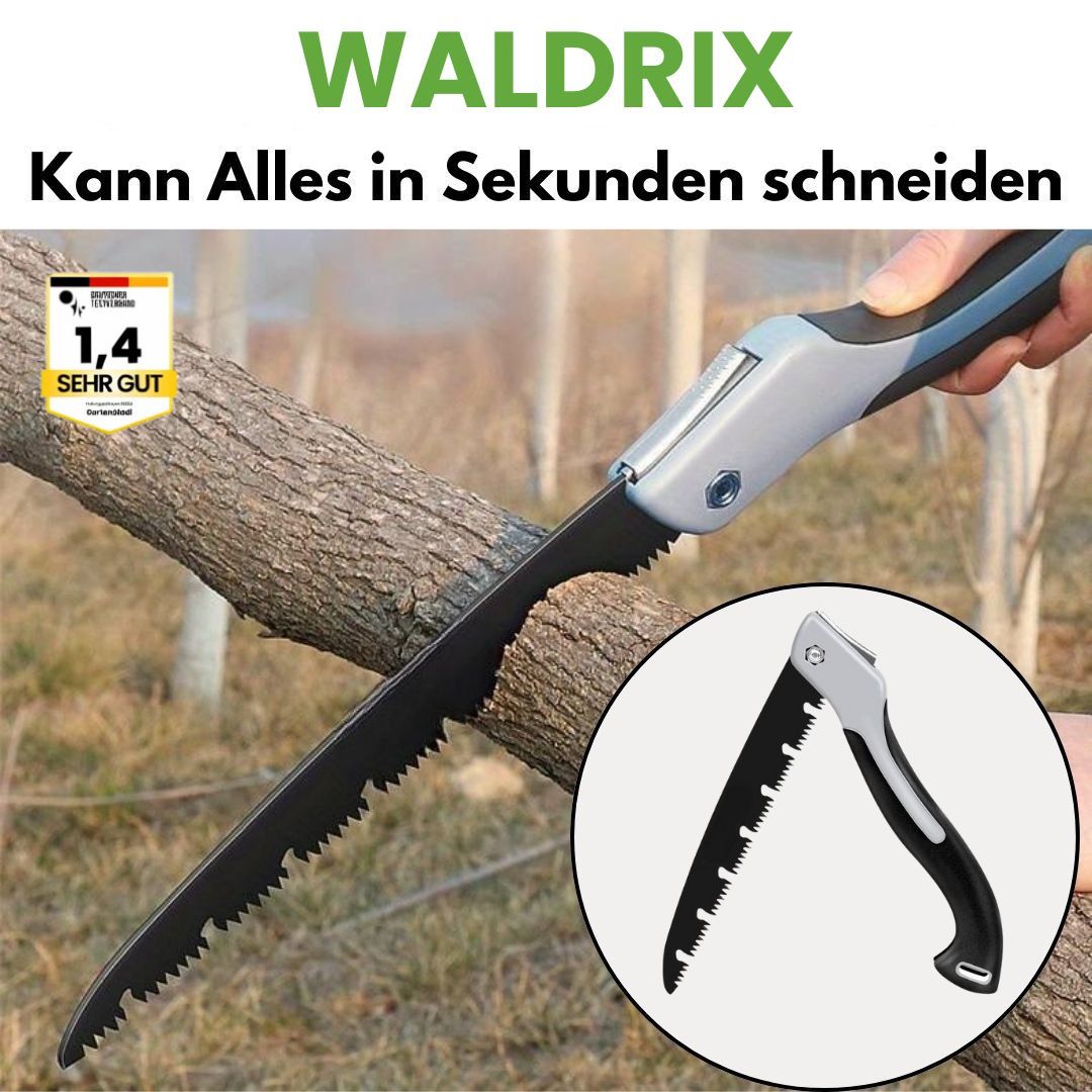 Handsäge | Faltbare Holzsäge & Messer in 1 | Klappsäge | Waldrix