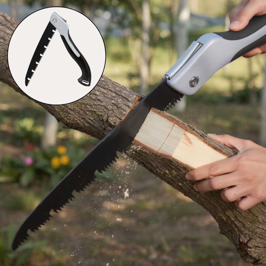 Handsäge | Faltbare Holzsäge & Messer in 1 | Klappsäge | Waldrix