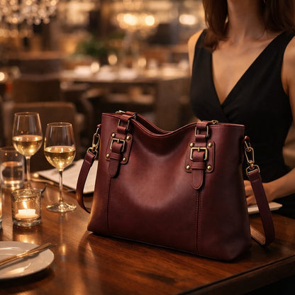 Handtasche für Damen | Umhängetasche aus Leder | Schultertasche | Lunava
