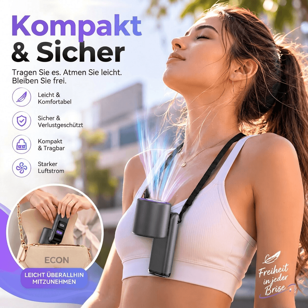 Handventilator mit Taschenlampe | Kühlgold