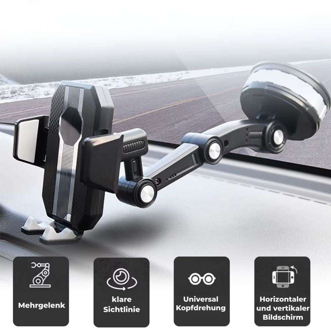 Handyhalterung für Auto | Handyhalter mit Saugnapf & 360° Drehung | LuxGrip