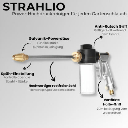 Hochdruckreiniger für Gartenschlauch | Hochdruckreiniger Aufsatz | Reinigungsgeräte | Strahlio