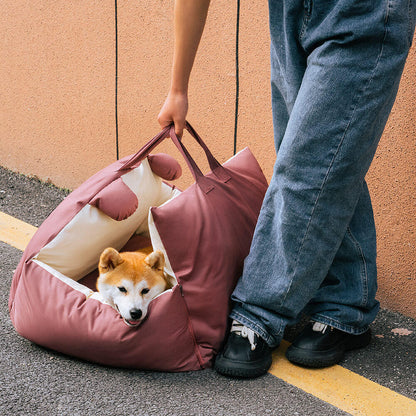 Hunde Autositz | Hundesitz für Rückbank | Hunde Auto Transportbox | HundeBox