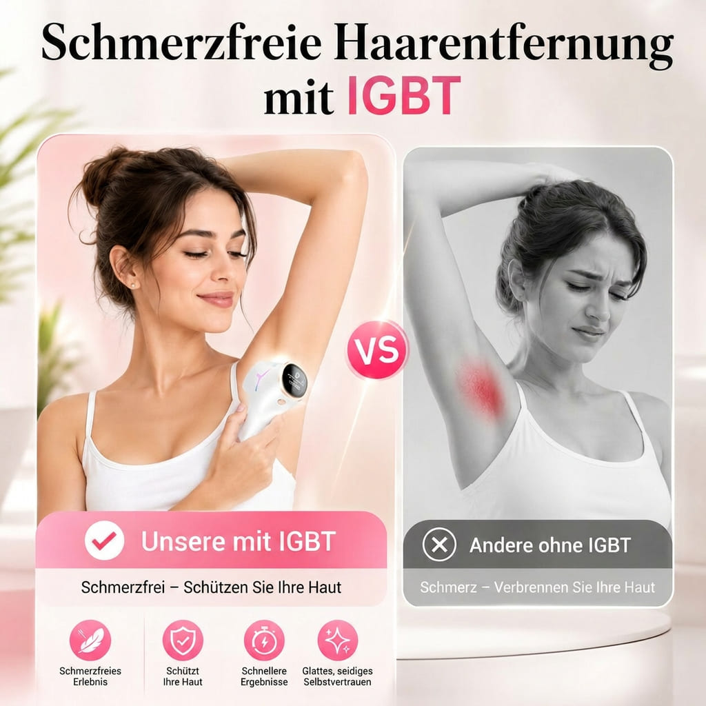 Lichtseide IPL Haarentfernungsgerät – Dauerhafte Laser Haarentfernung für Zuhause | Weiß