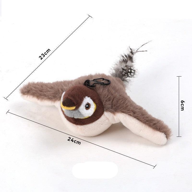 Katzenspielzeug | Flatternder Vogel Katzenspielsachen | Interaktiv und lustig | Miaulino