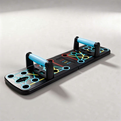 Krafttraining Set für zuhause mit Liegestützgriffen | Push up Board mit Widerstandsbändern | KraftBoard