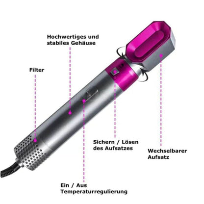 5 in 1 Lockenstab | Föhn, Glätteisen und Welleneisen in 1 | Hairstyler | Stylora