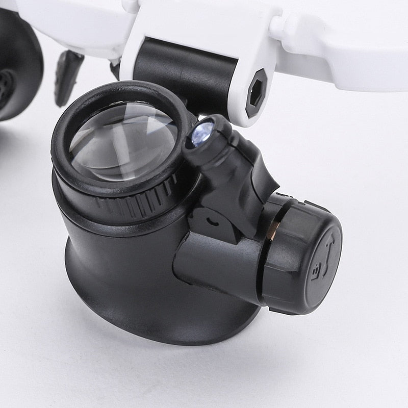 Lupenbrille mit Licht und 8x, 15x & 23x Vergrößerung | ZoomSicht