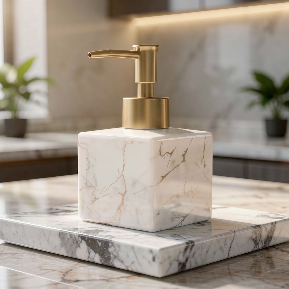 Marmor Seifenspender für Küche oder Badezimmer | Marmora