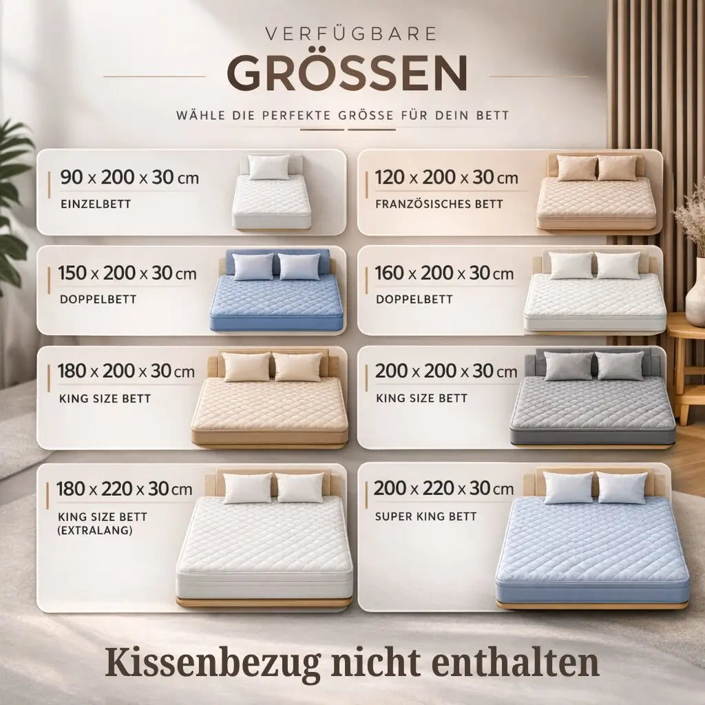 Matteo Wasserdichte Matratzenauflage Gesteppt Spannbettlaken Gemütlich