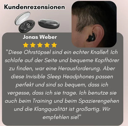 Ohrstöpsel für Schlaf und Alltag | Ultraflache Bluetooth Kopfhörer | Schlafkopfhörer | TraumBuds